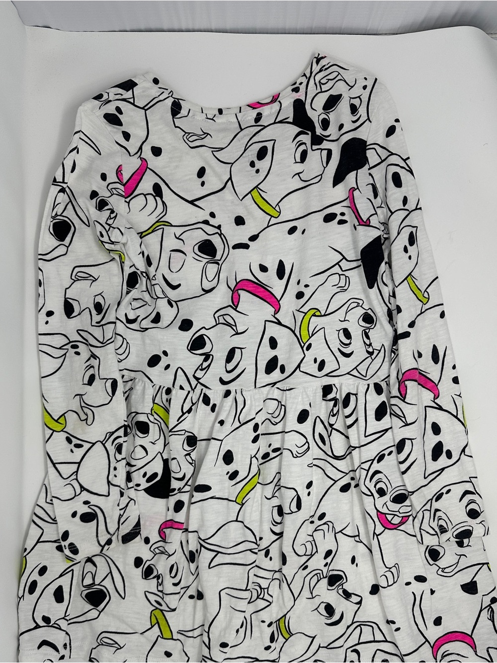 2 Disney Girls 101 Dalmatians Pink and White 100% cotton dresses - size 10 - Picture 3 of 10